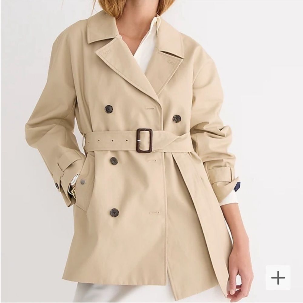 J.Crew Short Trench Coat. Size XL. NWT.